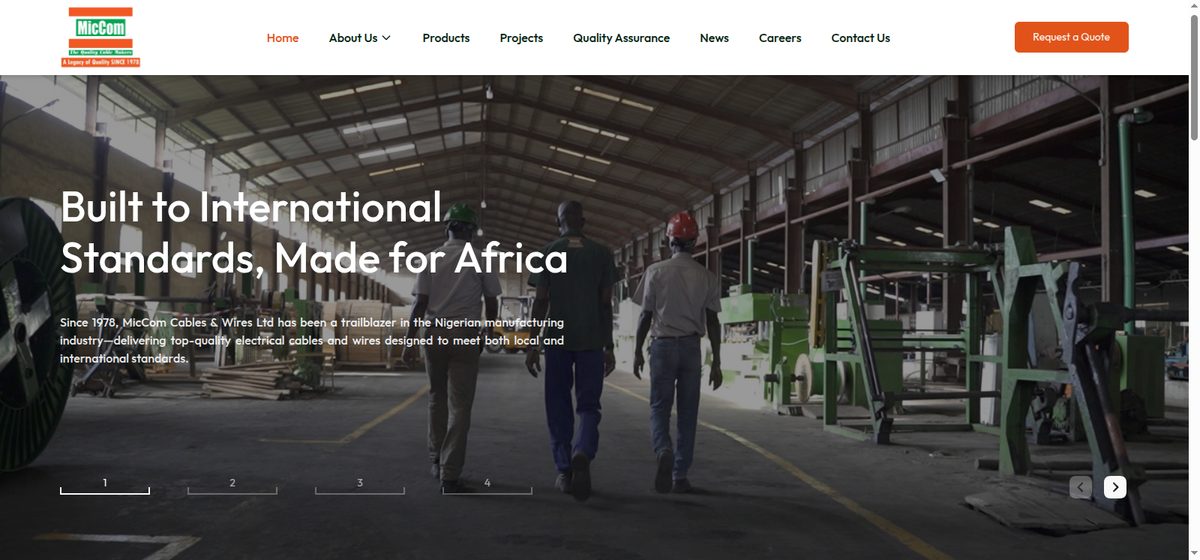 MicCom Cables & Wires website